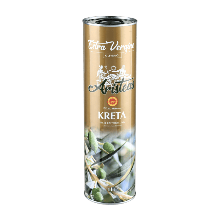 Olivenöl Extra Nativ Messara Kreta P.D.O. (1L Kanister) Aristeas von Aristeas bei Araxxon - Hochwertiges griechisches Produkt. Olivenöl Extra Nativ Messara Kreta P.D.O. (1L Kanister) Aristeas από Aristeas στο Araxxon - Αυθεντικό ελληνικό προϊόν.